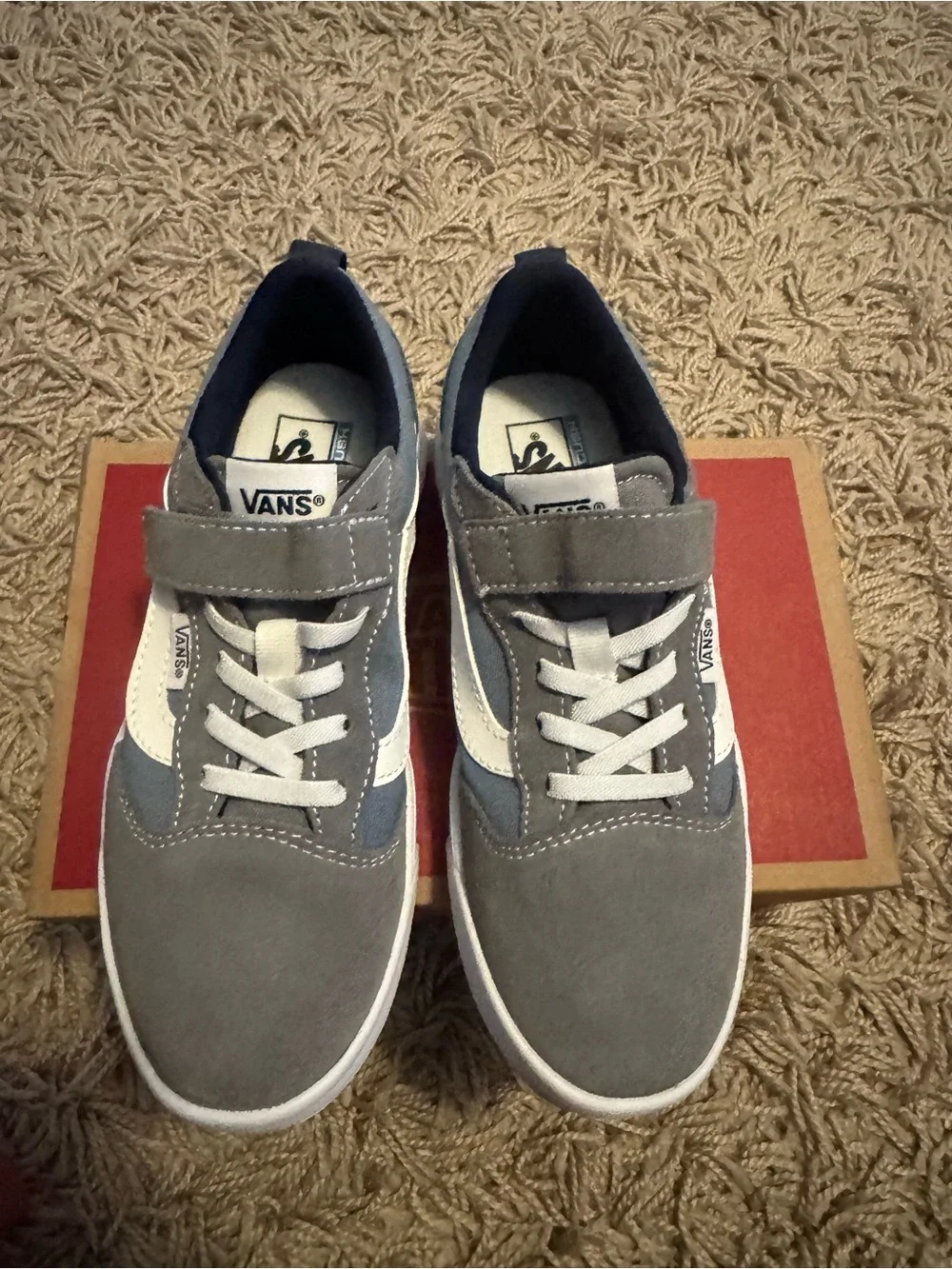 Vans Kids Gray and Blue Suede ultra range